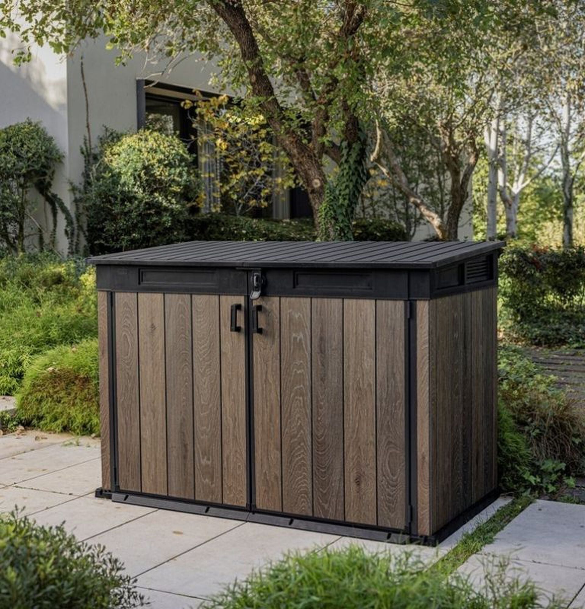 Keter Deck Box in outdoor setting